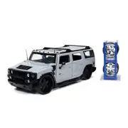 Jada 1:24 Scale Just Trucks Hummer H2 2003 With Extra Wheels Grey Diecast Model
