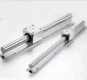 2X SBR30 350mm (L) LINEAR RAIL fully supported SHAFT ROD + 4 SBR30UU Block
