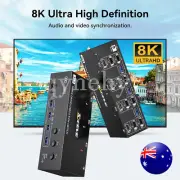 USB 3.0 DP HDMI KVM Switch for 3 Monitors 3 PCs 8K 4K Triple Monitor Switcher AU