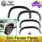 Matte Black Fender Flare Smooth Slim to suit Mitsubishi Triton MR 2018 - Onward