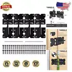 Self Closing Gate Hinges Set - Heavy Duty Adjustable Kit for Vinyl/Wood Fences