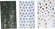 HAPINARY 3 Pcs Hot Stamping Wraps Love Heart Leaves Patterned Wrapping Paper Roll Valentine Birthday Wrapping Paper