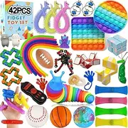 42Piece Sensory Toys Set,Relieves Stress & Anxiety for Kids & Adults Fidget Toys Set,Assorted Birthday Party Favors,Classroom Rewards,Carnival & Piñata Fillers