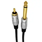 6.35mm 4 Male Mono to RCA male Adapter Connector AUX Adapter 0.3M 1.8M 3M
