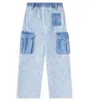 [Marc Jacobs Kids] Marc Jacobs Kids Logo cargo jeans Y 8 blue
