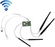 HAIMEI Networking Accessory Used for Computer VM5G 1200Mbps 2.4GHz & 5GHz Dual Band WiFi Module with 4 Antennas, Support IP Layer/MAC Layer Transparent Transmission, Applied to Repeater/Bridge & A