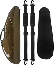 [Perfeclan] 4/4 Carbon Fiber Violin Case Portable with Hygrometer Carrying Case Violin Travel Case Sturdy for Gift Enthusiasts Beginner, Brown