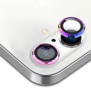 Tough On Camera Lens Protector Tempered Glass Individual Ring for iPhone 16 Plus - Iridescent