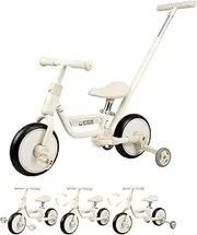 MEGHNA Toddler Balance Bike 4 in 1 Models Kids Toy with Detachable Push Handle and Training Wheels Multifunctional Balance Bike for Over 18 Months Baby Todder Kids, No Tools Needed to Install