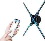 High Resolution 65cm 3D Hologram Fan, LED Advertising Display Cloud Control Splicing WiFi Hologram Device for Event, Exhibition, Mall Festival Advertising Display