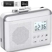 Gracioso Portable Cassette Player Recorder ConverterCassette to MP3 via SD Card