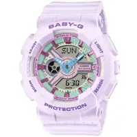 在飛比找ETMall東森購物網優惠-CASIO BABY-G 粉彩撞色雙顯腕錶-紫 BA-110