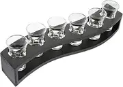 6-Piece Shot Glass Holder Set Wall-Mounted Wine Rack Bar Short Glass Holder Stylish Functional