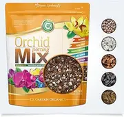 Organic Orchid Potting Mix - Made in USA - Premium Grade Recipe for Proper Root Development - Phalaenopsis, Cattleyas, Dendrobiums, Oncidiums and More! Fir Bark, Charcoal, Coconut Husk, Clay Pebbles
