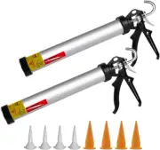 Manual Sausage Caulking Sealant Gun 600ml Cartridge Bulk Tube Caulk Tool 2 Pack