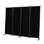 Room Divider, 4 Panel Folding Privacy Screens with Wider Feet, 6 Ft Portable