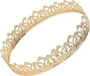 [JEWEDECO] Vintage King Crown Headband for Men Decorative Crown for Weddings Cosplay and Parties Elegant Royal Hairband Unique present for Engagement and Performance