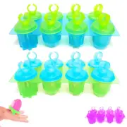 Set of 2 Ice Pop Makers Jewel Ring Popsicle Molds Reusable for DIY Frozen Des
