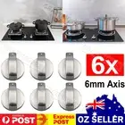 6X Gas Stove Knobs Home Kitchen Cooker Oven Cooktop Metal Switch Control VIC