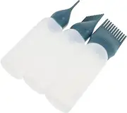 Healeved 3pcs Hair Dye Cream Bottle Hair Dye Bottle Root Comb Hair Bottle Root Comb Dispenser Hair Oil Bottle Applicator Root Applicator Comb Hair Bottle with Comb Root Comb Bottle Plastic
