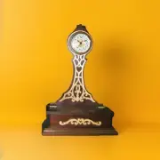 CLOCK HAND MADE W SCROLL SAW ONE OF A KIND VALENTINES GIFT