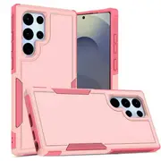 For Samsung Galaxy S25+Plus/S24+Plus 3in1 Case Drop Resistant Defender Tradies Hybrid Armor Heavy Duty Rugged Shockproof Tough Cover (Rose Gold)