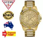 GUESS FRONTIER W0799G2 GOLD/CRYSTAL CHRONOGRAPH QUARTZ MENS WATCH NEW IN BOX