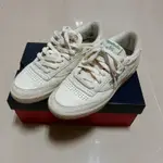 REEBOK CLUB C 85 VINTAGE 復古奶油白/綠網球鞋 23.5