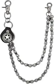 [STKARCV] Men's Keychain Wallet Rock Hip Hop Street Electroplated Rivet