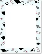 Grad Caps & Diplomas Graduation Stationery Paper - 80 Sheets