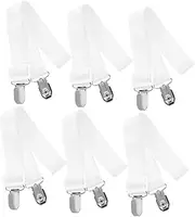 BESPORTBLE 6 Pcs Tablecloth Holder Clips Bed Sheet Holder Straps Hidden Table Cover Clips for Outdoor Elastic Clamp for Picnic Camping Parties
