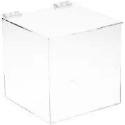 Plymor Clear Acrylic Display Case Box With Hinged Lid, 8" x 8" x 8"