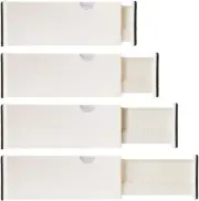 4 Adjustable Drawer Dividers, Organize Silverware and Utensils in Home Kitche...