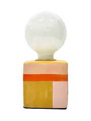 Tessa 1 Light Ceramic Table Lamp in Orange