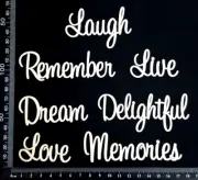 White Chipboard - Sapphire Word Set - D