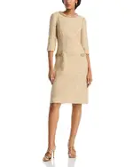 Teri Jon by Rickie Freeman Embellished Tweed Dress