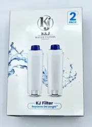 2 PACKS DLSC002 Water Filter Compatible with DeLonghi Coffee Machines ESSM, EVAM
