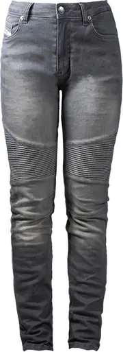 John Doe Betty Biker XTM Women Motorcycle Jeans, grey, Size 26