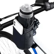 New Bike Handlebar Bottle Bag, Bicycle Insulated Stem Drink Cup Holder Water....