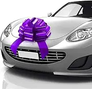 MIFFLIN Big Car Bow (Purple, 18 inch), Gift Bow, Giant Bow for Car, Birthday Bow, Huge Car Bow, Car Bows, Big Purple Bow, Bow for Gifts, Christmas Bow for Cars, Gift Wrapping, Big Gift Bow