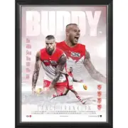 LANCE FRANKLIN 1000 GOALS FRAMED POSTER SWANS BUDDY MARTIN AFL MEMORABILIA
