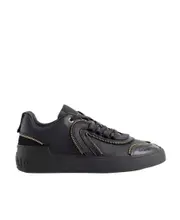 zip-detail leather trainers 39 Black