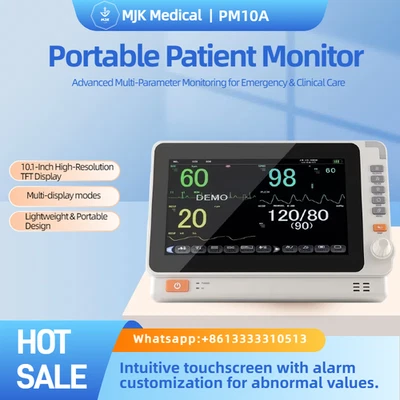 Portable Patient Monitor - 10.1" Touchscreen 6-Parameter Vital Signs