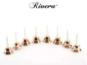 Rivera 8 Tones Set of Copper Hand bells With Bag *HBL-08B*