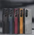 NEW 2024 For Samsung Galaxy Z Fold6 5 4 Leather ShockProof Folding Case Cover