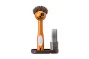 3pc Vigar Pets Club Dog Sink Caddy Dish Brush Scourer w Tray Holder Cleaner Set