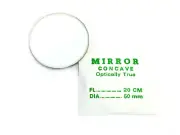 Eisco Labs Concave Mirror - Glass, dia 50mm, Focal length 200mm