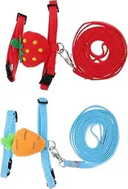 FIXOSHEE 2 Sets Adorable Bunny Harness Set and Flexible Leash Kit for Cats and Pets Long Traction Rope for Comfortable Walks and Playtime Random Styles