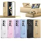For Galaxy Z Fold 6 PU Leather Case with Screen Protector& stand Slim Shockproof