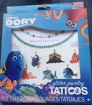 Savvi Disney Finding Dory Glitter Jewelry Box Kit 183 Tattoos Nemo Bracelet